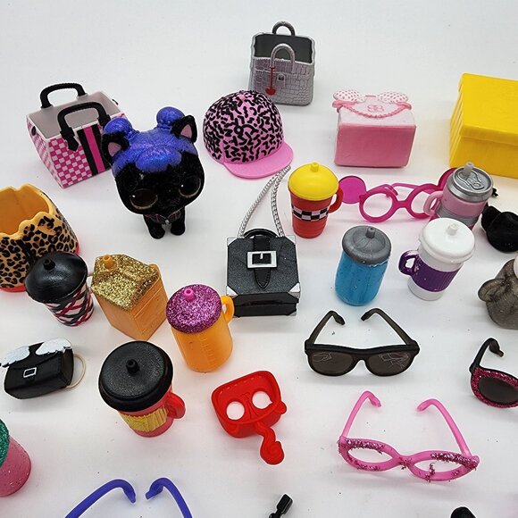 Lot of 47 Assorted LOL Surprise OMG Dolls Accessories Clothes Bottles Glasses - Picture 6 of 7